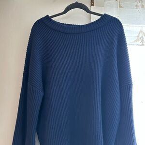 Blue ladies oversized sweater Amazon